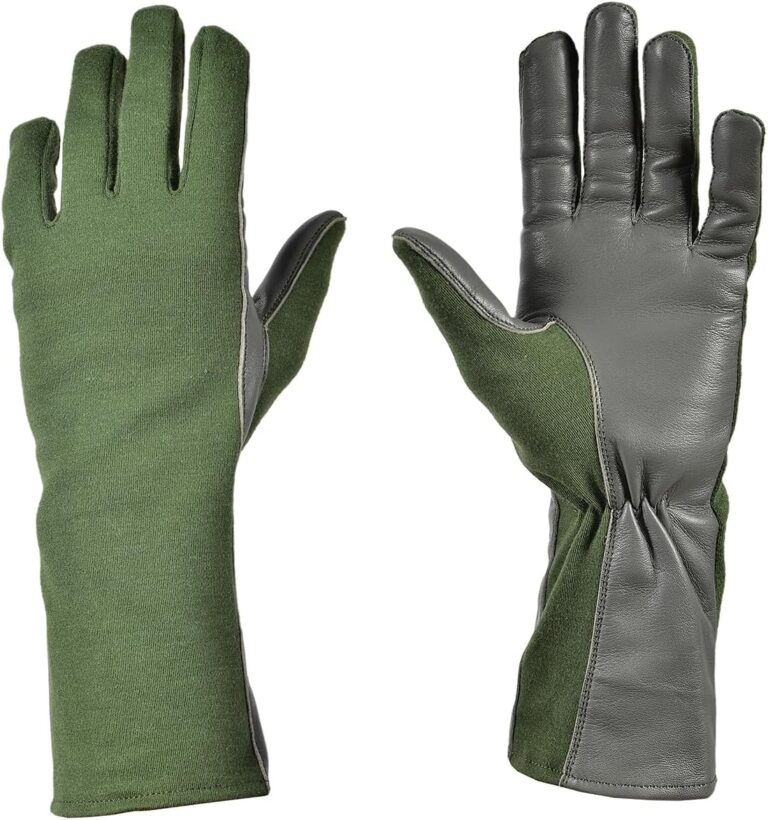 Nomex Flight Gloves & Leather Work Gloves for Men | Durable Sheepskin for Driving, Flying, Gardening