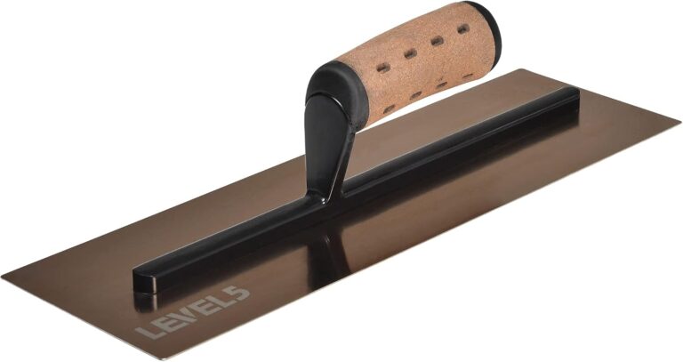 LEVEL5 14″ x 4.75″ 0.7mm Flat Drywall Trowel | Triple-Hardened Stainless Steel for Sheetrock & Plasterboard