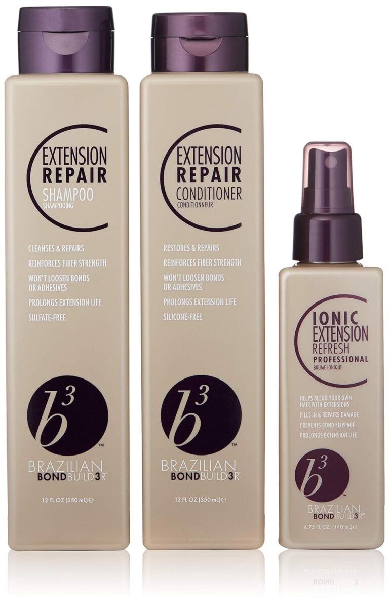 B3 Brazilian Bondbuilder Extension Trio Pack: Shampoo, Conditioner & Refresh Spray for Stronger, Longer Hair