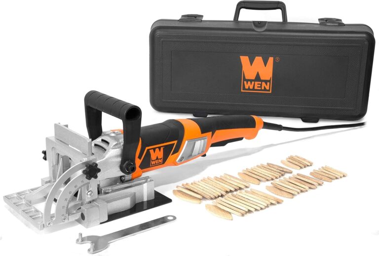 WEN JN8504 8.5-Amp Plate and Biscuit Joiner with Case | Perfect for Woodworking Joints & Edge Alignment
