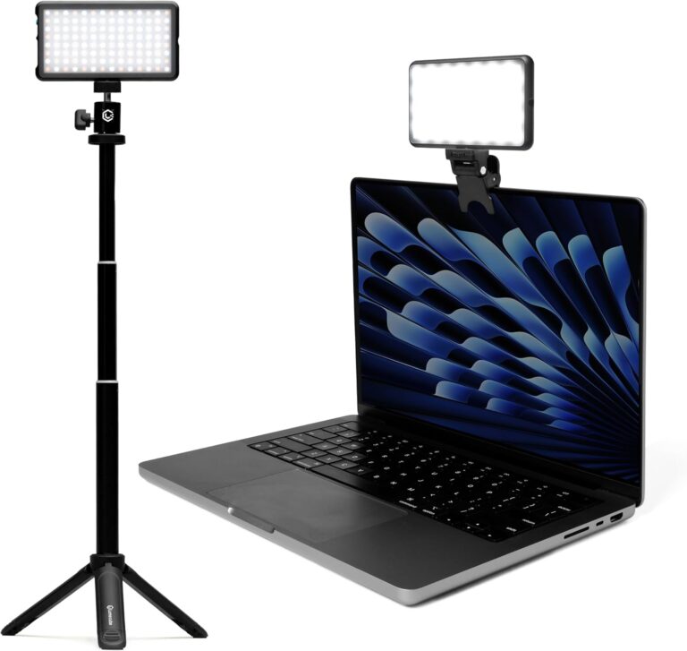 Lume Cube Broadcast Lighting Kit: Professional Webcam Light for Live Streaming, Video Calls & Vlogging with Adjustable Tripod