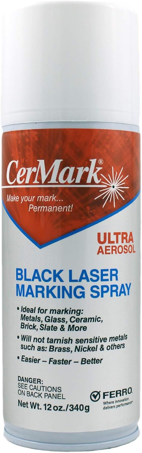 CerMark ULTRA Laser Spray Marking Aerosol | High-Contrast, Permanent Marks on Metal | 12oz Can