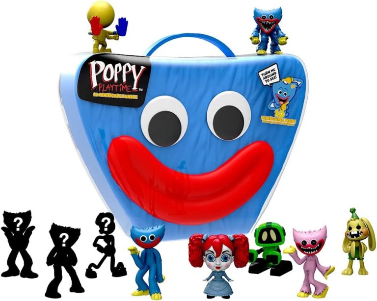 Poppy Playtime Minifigure Collector Case Set: 10 Figures with Exclusive Huggy Wuggy (Series 1, FP7700)