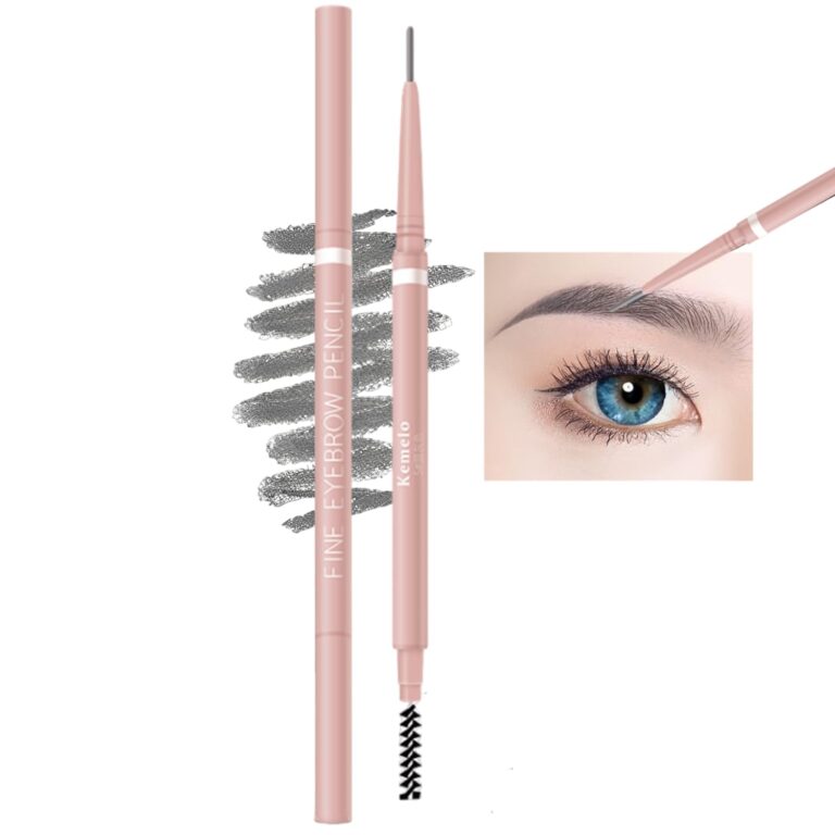 Grey Eyebrow Pencil 2Pcs – Professional Micro Brow Pencil, Waterproof & Longwearing for Women & Older Women (Updated Gray)