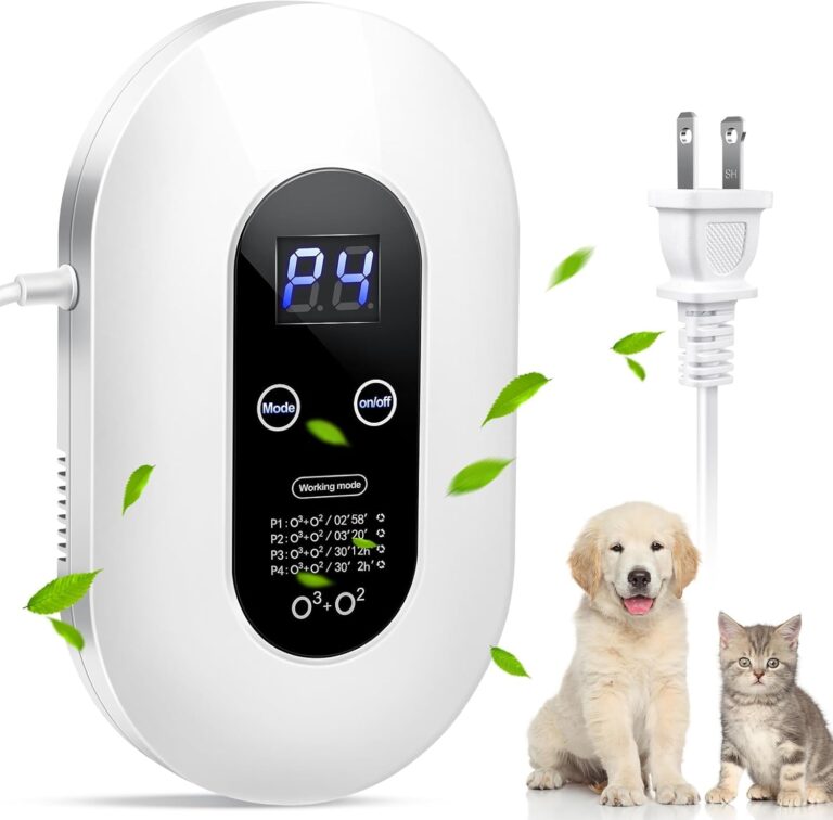 Ozone Odor Eliminator Plug-in: 99% Cat Litter & Pet Odor Removal Air Purifier for Home, Kitchen, Bedroom