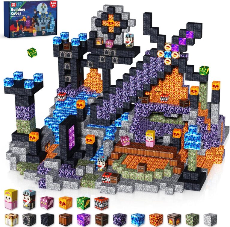 Goody King 150 PCS Magnetic Building Blocks: Dark Castle Set | STEM Learning Toys for Kids 3+ | Christmas Birthday Gifts