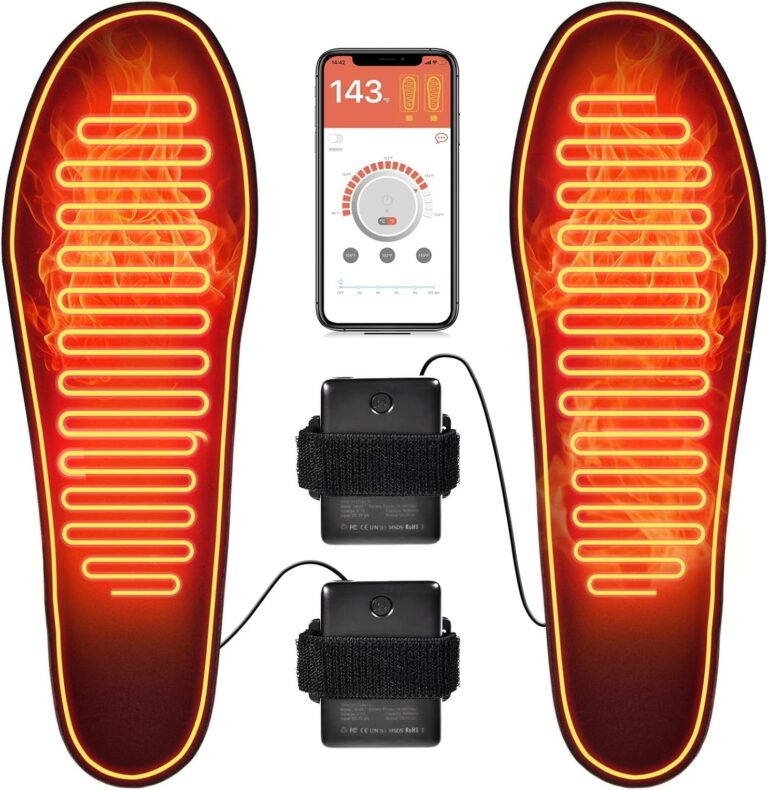 Heated Insoles Rechargeable – 5000mAh Battery, 4 Heat Settings & App Control – Foot Warmers for Men & Women
