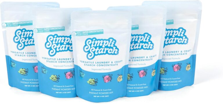 Dissolvable Starch Powder Mix (5 Pack) – Makes 128 Oz Liquid Starch for Laundry, Ironing & Crafts