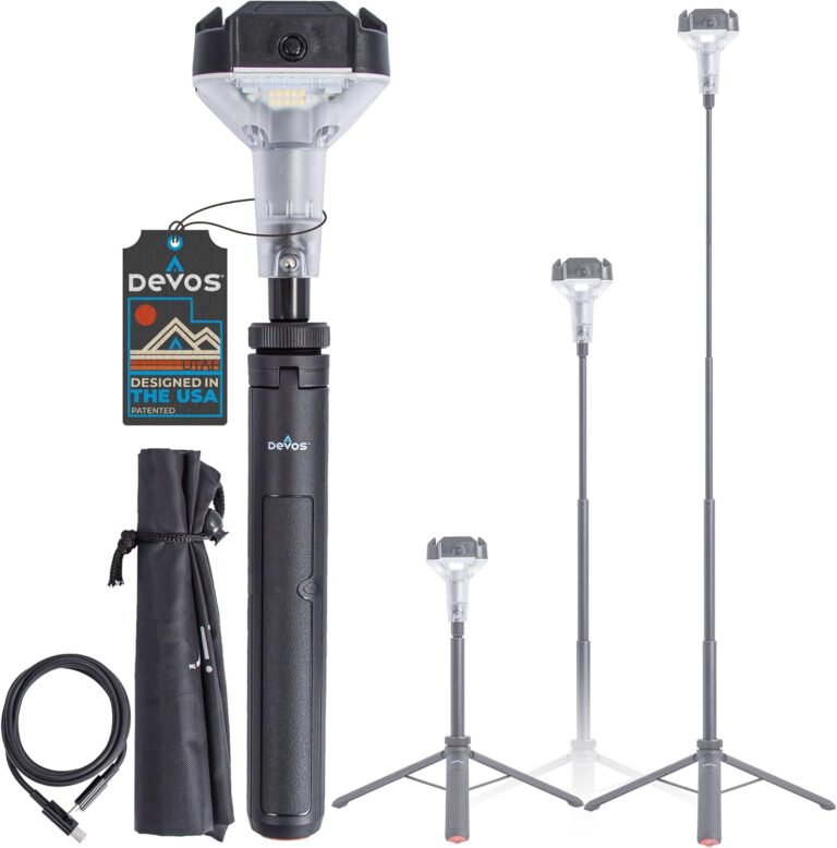 DEVOS LIGHTRANGER 800 Mini Telescoping Camp Light | 800 Lumens, 30-Hour Runtime, Rechargeable LED Lantern