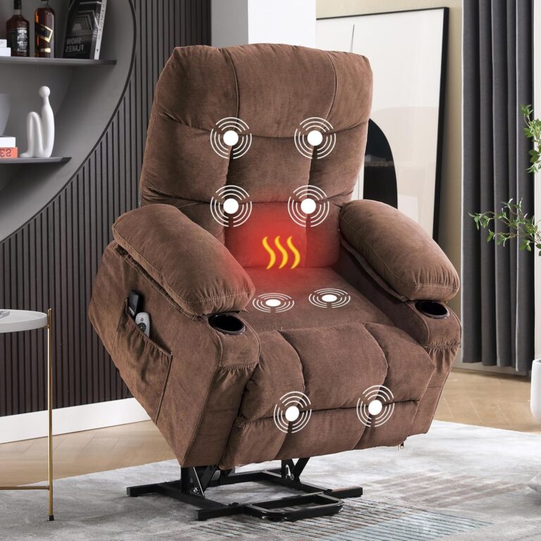Power Lift Recliner Chair for Elderly with Massage & Heat – Electric Recliner with USB Port, Cup Holders